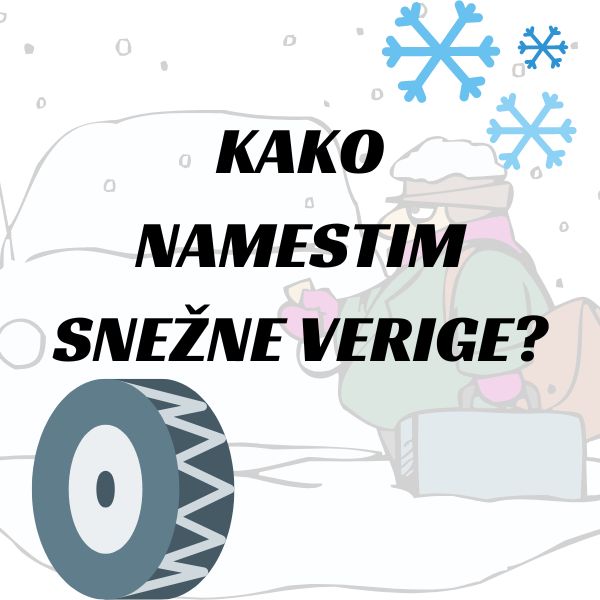 kako namestim snežne verige na avto avtošola nasveti vožnja v snegu